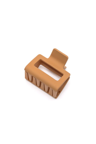 Small Square Claw Clip in Light Brown-OS-[option4]-[option5]-[option6]-[option7]-[option8]-Womens-Clothing-Shop