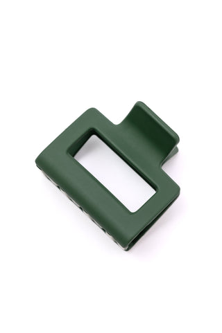 Small Square Claw Clip in Matte Army-OS-[option4]-[option5]-[option6]-[option7]-[option8]-Womens-Clothing-Shop