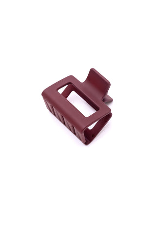 Small Square Claw Clip in Matte Berry-OS-[option4]-[option5]-[option6]-[option7]-[option8]-Womens-Clothing-Shop