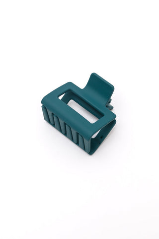 Small Square Claw Clip in Matte Teal-OS-[option4]-[option5]-[option6]-[option7]-[option8]-Womens-Clothing-Shop