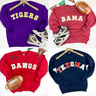 PREORDER: Game Day Patch Sweatshirt-[option4]-[option5]-[option6]-[option7]-[option8]-Womens-Clothing-Shop