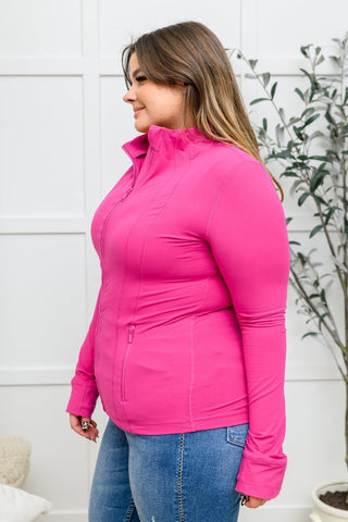 Staying Swift Activewear Jacket in Raspberry-[option4]-[option5]-[option6]-[option7]-[option8]-Womens-Clothing-Shop