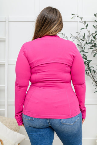 Staying Swift Activewear Jacket in Raspberry-[option4]-[option5]-[option6]-[option7]-[option8]-Womens-Clothing-Shop