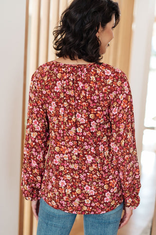 Sunday Brunch Blouse in Rust Floral-[option4]-[option5]-[option6]-[option7]-[option8]-Womens-Clothing-Shop