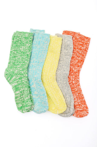 Sweet Socks Heathered Scrunch Socks-[option4]-[option5]-[option6]-[option7]-[option8]-Womens-Clothing-Shop