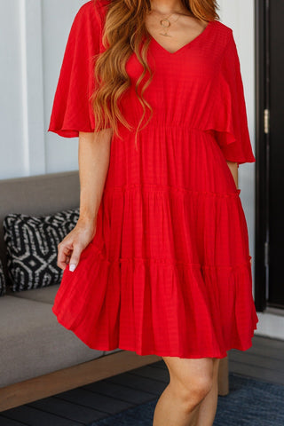 Sweet and Spicy Flutter Sleeve Dress-[option4]-[option5]-[option6]-[option7]-[option8]-Womens-Clothing-Shop