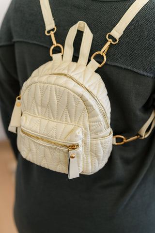 Take It With You Quilted Mini Backpack in Cream-OS-[option4]-[option5]-[option6]-[option7]-[option8]-Womens-Clothing-Shop