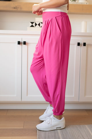 The Motive Slouch Jogger in Hot Pink-[option4]-[option5]-[option6]-[option7]-[option8]-Womens-Clothing-Shop