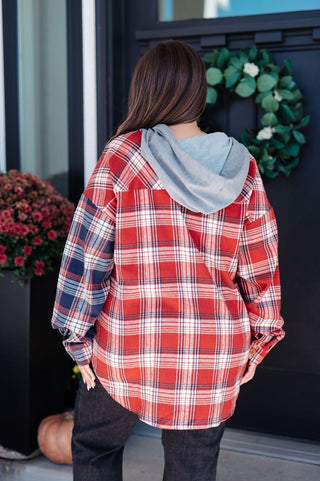 Thinking Out Loud Hooded Flannel-[option4]-[option5]-[option6]-[option7]-[option8]-Womens-Clothing-Shop