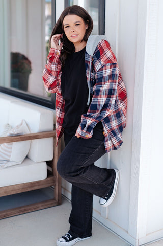 Thinking Out Loud Hooded Flannel-[option4]-[option5]-[option6]-[option7]-[option8]-Womens-Clothing-Shop