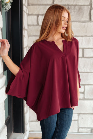 Universal Philosophy Blouse in Wine-[option4]-[option5]-[option6]-[option7]-[option8]-Womens-Clothing-Shop