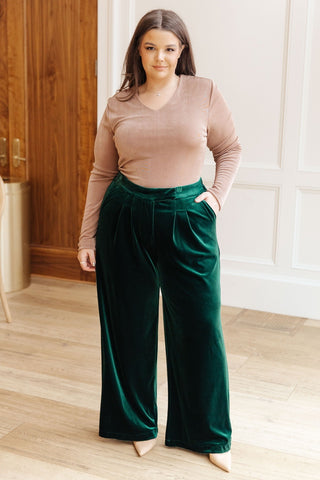 Velvet Elvis Wide Leg Velvet Pants-[option4]-[option5]-[option6]-[option7]-[option8]-Womens-Clothing-Shop