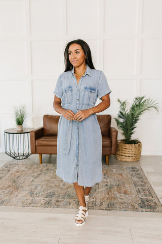 Wait For It Denim Shirtdress-[option4]-[option5]-[option6]-[option7]-[option8]-Womens-Clothing-Shop