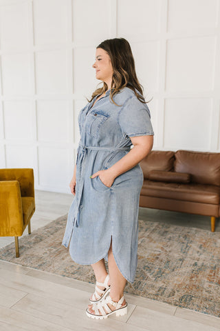 Wait For It Denim Shirtdress-[option4]-[option5]-[option6]-[option7]-[option8]-Womens-Clothing-Shop