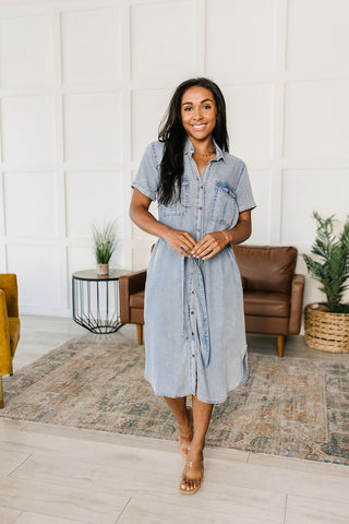 Wait For It Denim Shirtdress-[option4]-[option5]-[option6]-[option7]-[option8]-Womens-Clothing-Shop