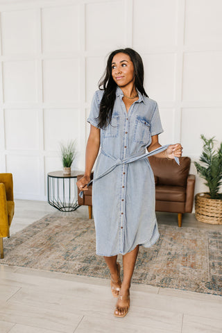 Wait For It Denim Shirtdress-[option4]-[option5]-[option6]-[option7]-[option8]-Womens-Clothing-Shop