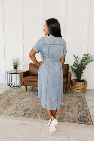 Wait For It Denim Shirtdress-[option4]-[option5]-[option6]-[option7]-[option8]-Womens-Clothing-Shop