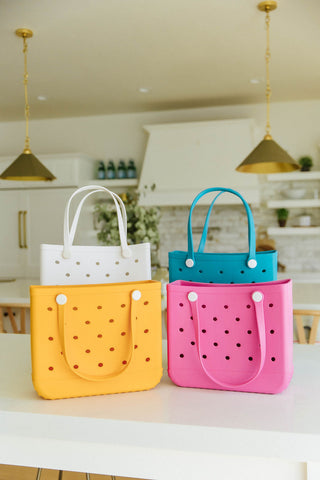 PREORDER: Waterproof Tote Bag in Turquoise-OS-[option4]-[option5]-[option6]-[option7]-[option8]-Womens-Clothing-Shop