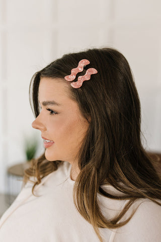 Wavy Clip Set Pink Pearl-OS-[option4]-[option5]-[option6]-[option7]-[option8]-Womens-Clothing-Shop