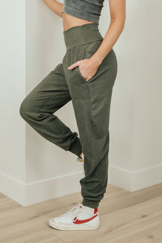 Where Are You High Rise Joggers in Olive-[option4]-[option5]-[option6]-[option7]-[option8]-Womens-Clothing-Shop