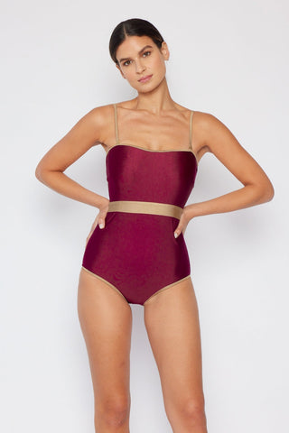 Wave Break Contrast Trim One-Piece-[option4]-[option5]-[option6]-[option7]-[option8]-Womens-Clothing-Shop