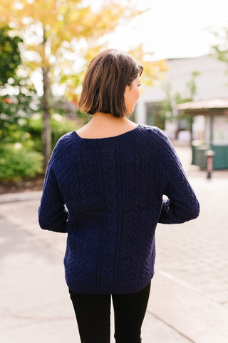 Cable Knit Navy Sweater-[option4]-[option5]-[option6]-[option7]-[option8]-Womens-Clothing-Shop