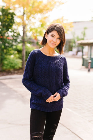 Cable Knit Navy Sweater-[option4]-[option5]-[option6]-[option7]-[option8]-Womens-Clothing-Shop