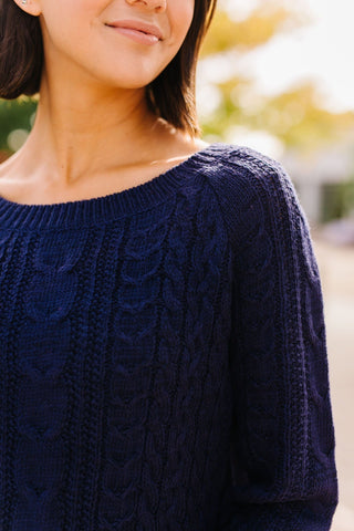 Cable Knit Navy Sweater-[option4]-[option5]-[option6]-[option7]-[option8]-Womens-Clothing-Shop