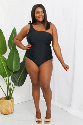 Deep End One-Shoulder One-Piece Swimsuit in Black-[option4]-[option5]-[option6]-[option7]-[option8]-Womens-Clothing-Shop