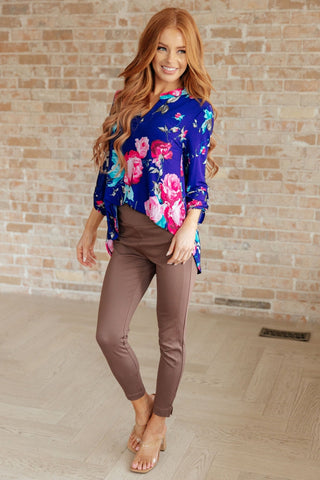 Lizzy Top in Royal Floral-[option4]-[option5]-[option6]-[option7]-[option8]-Womens-Clothing-Shop