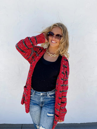 PREORDER: Stripe Miley Dot Cardigan In Assorted Colors-[option4]-[option5]-[option6]-[option7]-[option8]-Womens-Clothing-Shop