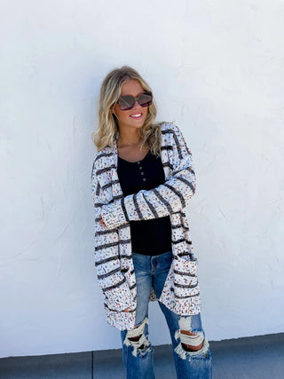 PREORDER: Stripe Miley Dot Cardigan In Assorted Colors-[option4]-[option5]-[option6]-[option7]-[option8]-Womens-Clothing-Shop