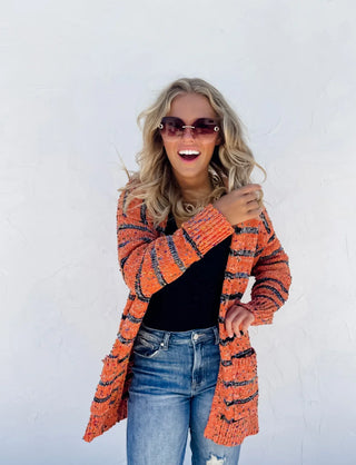 PREORDER: Stripe Miley Dot Cardigan In Assorted Colors-[option4]-[option5]-[option6]-[option7]-[option8]-Womens-Clothing-Shop