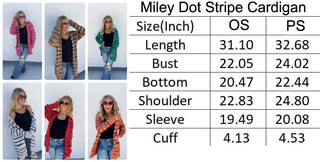 PREORDER: Stripe Miley Dot Cardigan In Assorted Colors-[option4]-[option5]-[option6]-[option7]-[option8]-Womens-Clothing-Shop