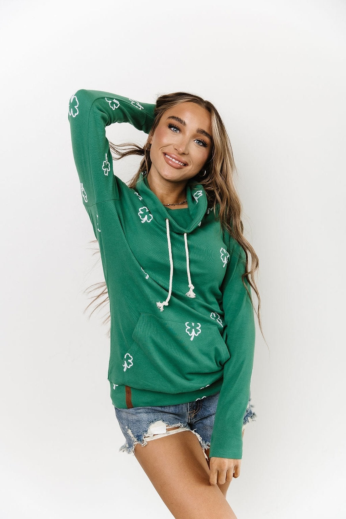 Ampersand Avenue Cowlneck Sweatshirt - Lovely Heart